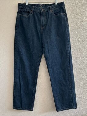 Bass Men’s Straight Jeans in Dark Blue Denim